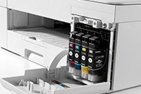 DCP-J1200W DCP-J1200WE detail shot of ink cartridges in the machine