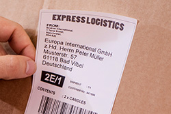 QL-1110NWB label showing 4" (101.6mm) print width