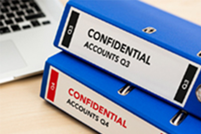 Document files identified with labels printed on a Brother QL-820NWBVM 