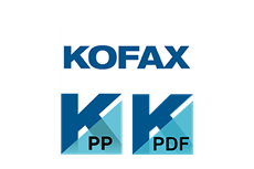 Kofax logo, PaperPort logo, PowerPDF logo