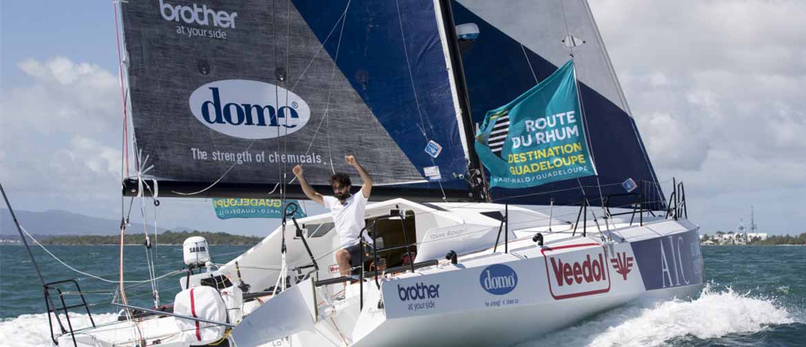 Yoann Richomme remporte la course de la Route du Rhum 2018 en Class40