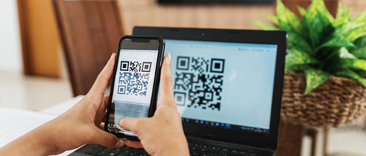 Prise en photo d'un QR code depuis un téléphone