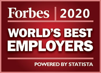 Logo de la liste des meilleurs employeurs au monde selon Forbes