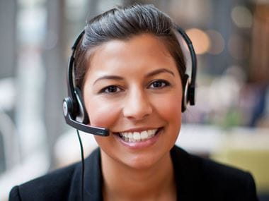 contact us woman on headset