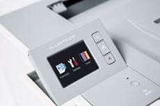 HL-L9310CDW colour laser printer, close up of touchscreen