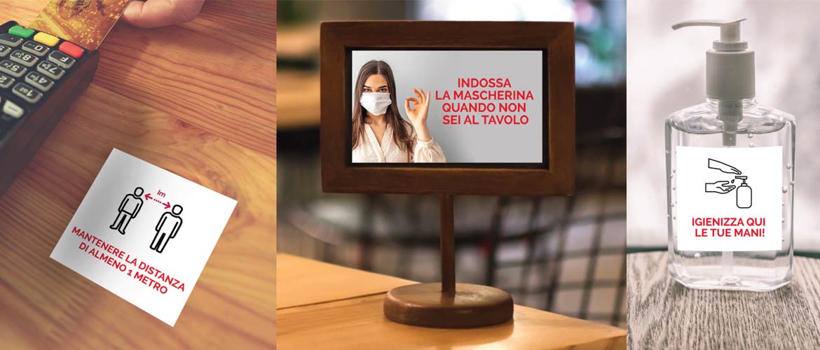 etichette Brother per segnaletica e sicurezza Covid19