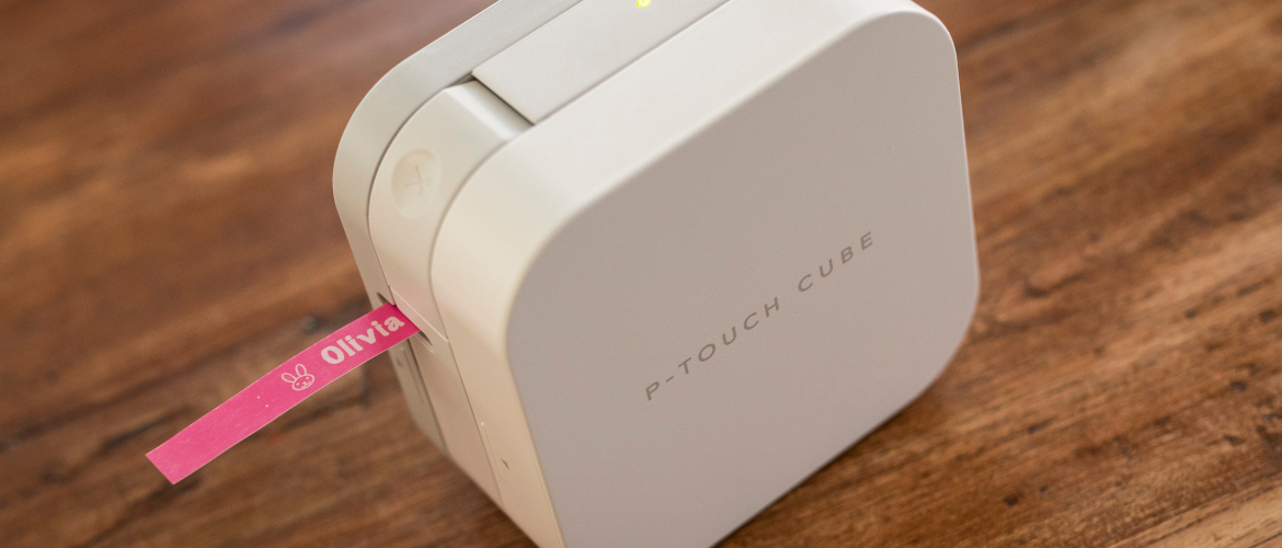 P-touch CUBE stampa etichetta rosa