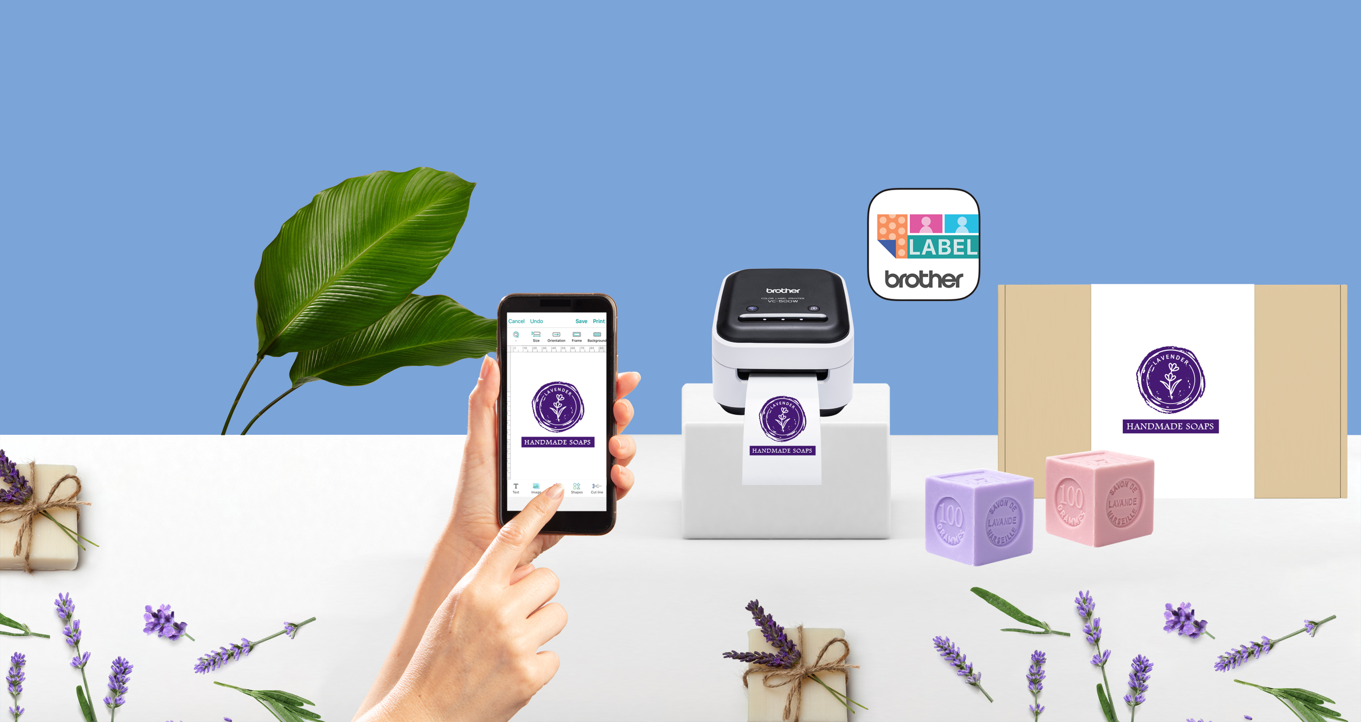 Stampa etichette a colori con VC-500W e l'app Color Label Editor