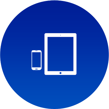 Icona con simbolo smartphone e tablet