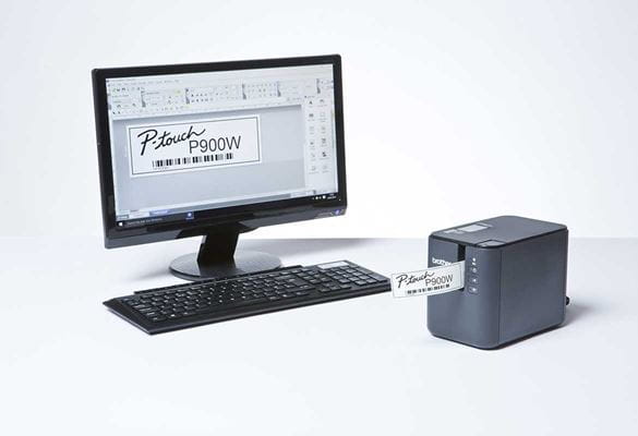 Stampante Brother PT-P900W con pc e software P-touch Editor stencil design