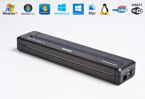 Stampante portatile Brother PJ-773 con loghi funzionalità