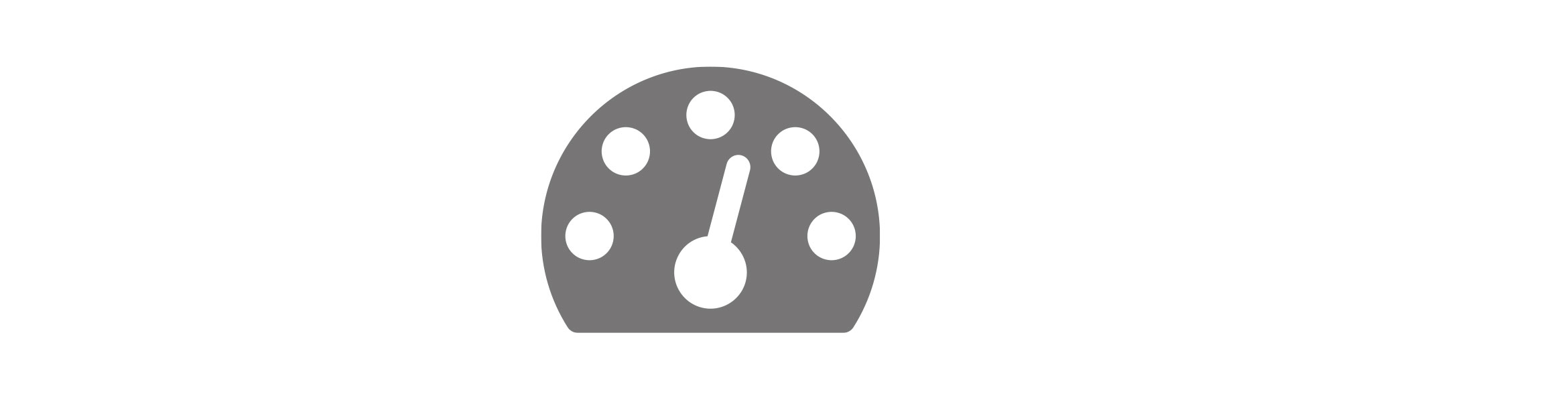 White fast icon on grey background