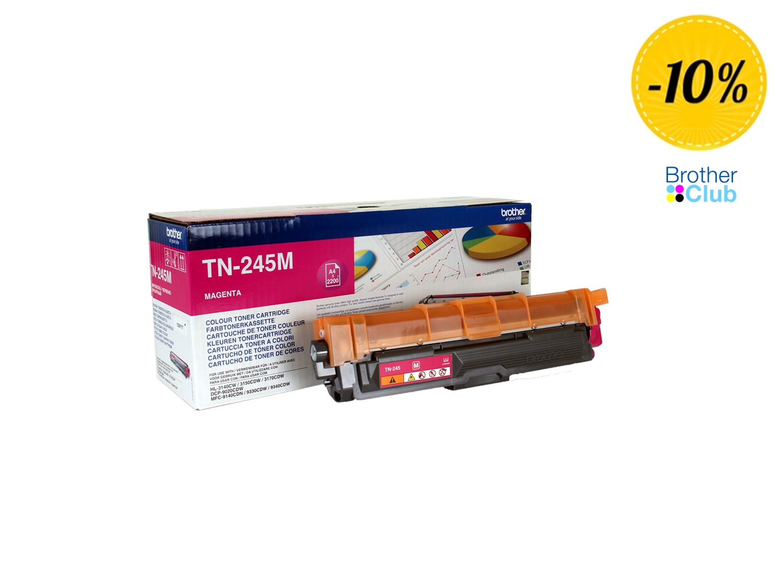 Toner magenta originale Brother TN245M con sconto Brother Club