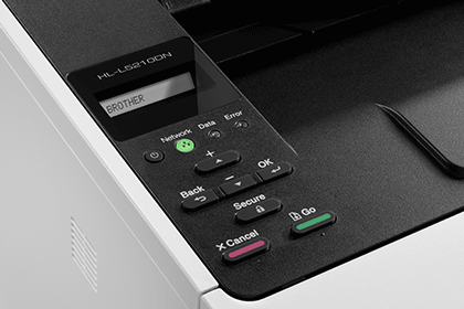 dettaglio display e bottoni Brother HL-L5210DN