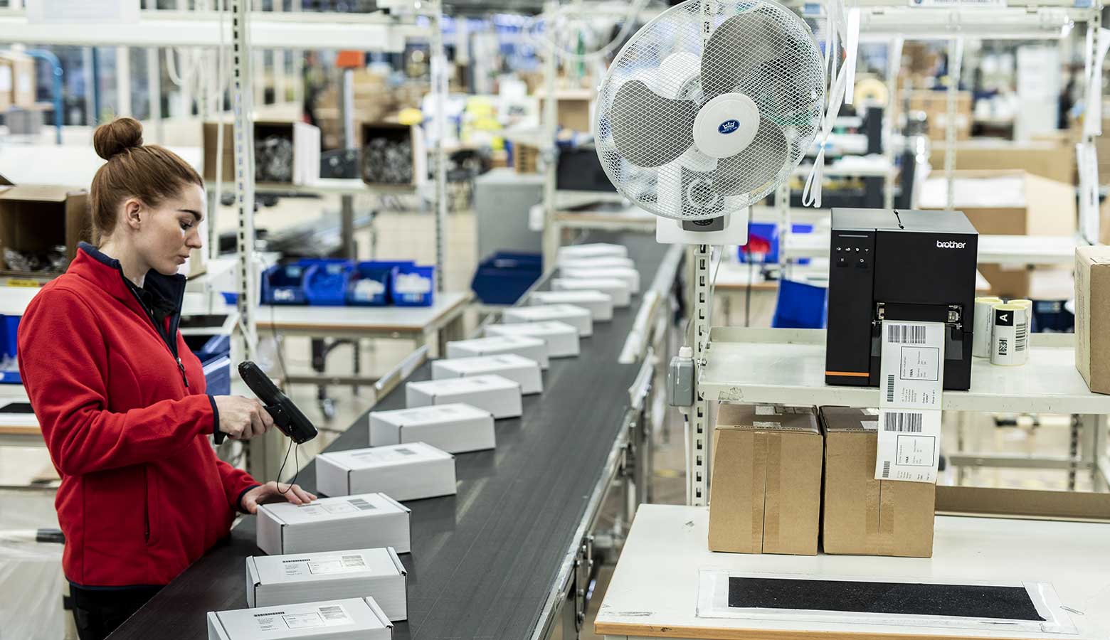 Stampante barcode industriale Brother TJ stampa etichette