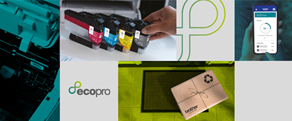 Tiled images displaying a Brother printer, the EcoPro logo, and supplies