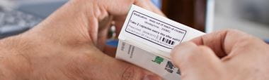 Drug packet label
