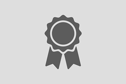 Dark grey rosette on light grey background