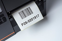 Barcode label printing from Brother TJ industrial printer