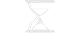 Hour glass icon depicting long life high quality labelling