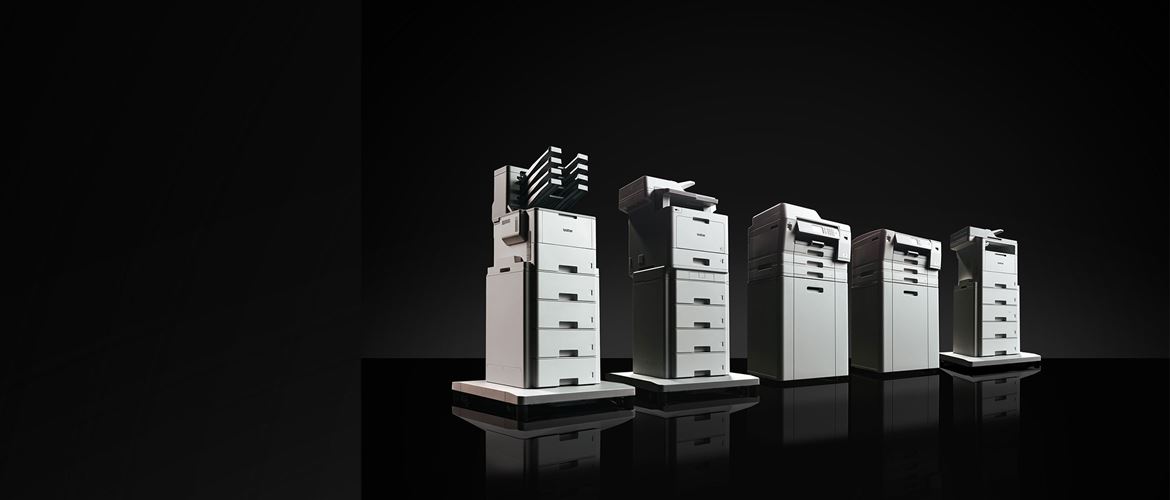 Brother MFC-L9570CDW, MFC-L6900DW, HL-L9310CDW, MFC-J6947DW and HL-J6000DW professional business printer range in black and white