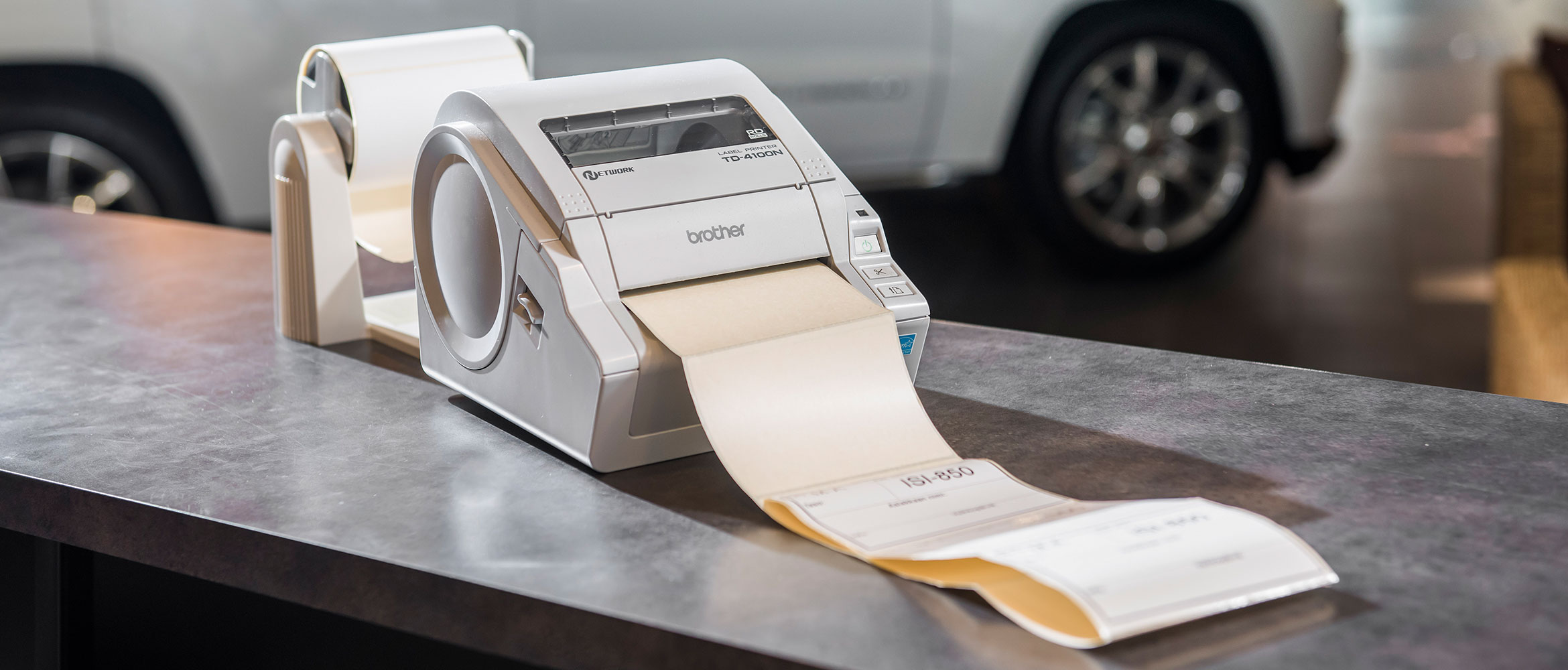 Labels for tyres using Brother TD-4100N