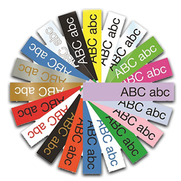 Brother P-touch TZe-merketape i forskjellige farger dandert som et hjul