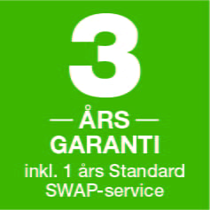 3 års garanti og 1 års swap service logo