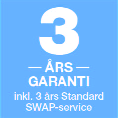 3 års garanti og on-site swap service logo