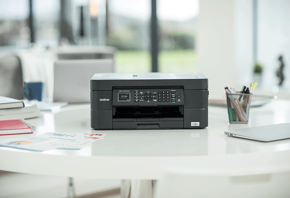 Brother inkjet printer in home office setting