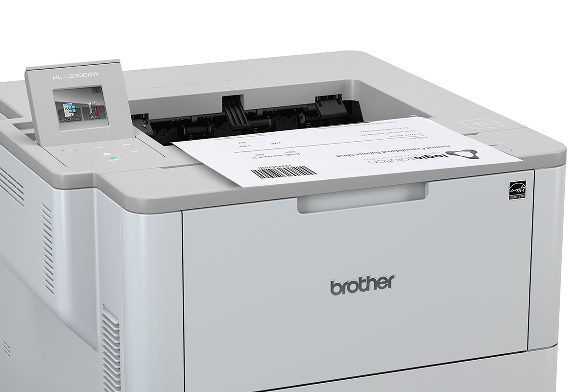 HL-L6300DW printing document with barcode