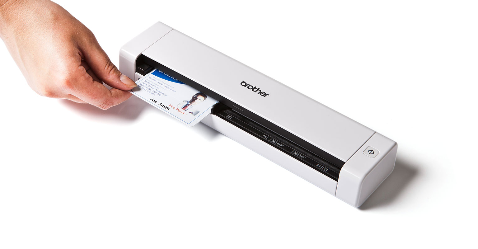 Scanner et dokument med Brother bærbare scanner