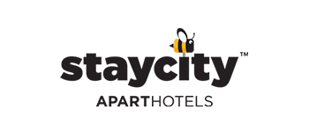 Staycity logo with bee
