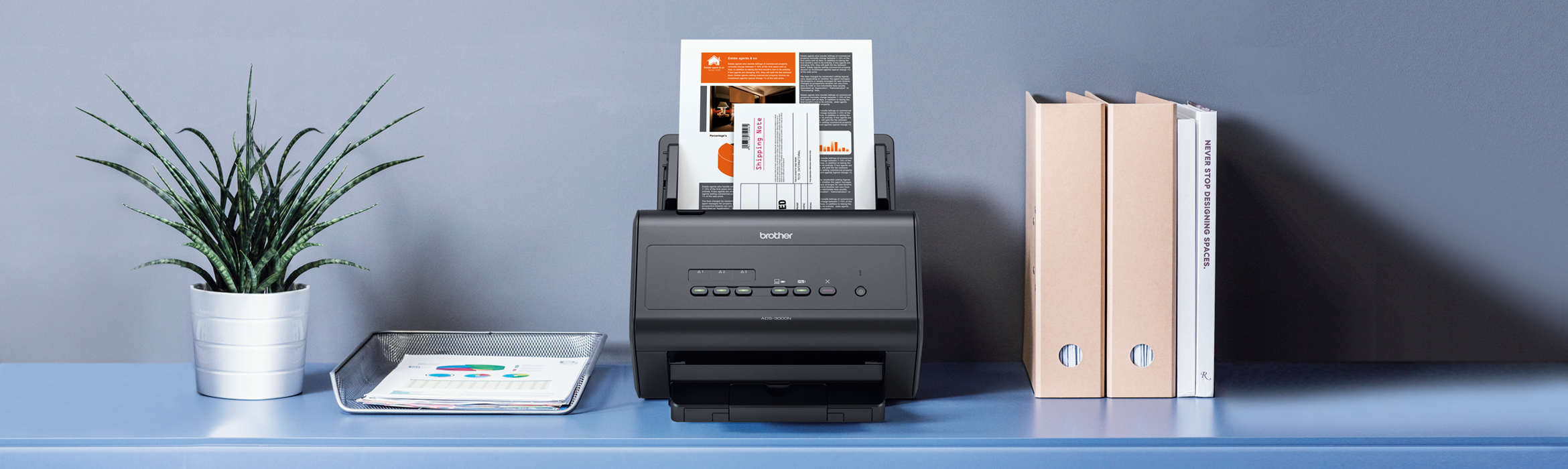 ADS-3000N scanner på bord