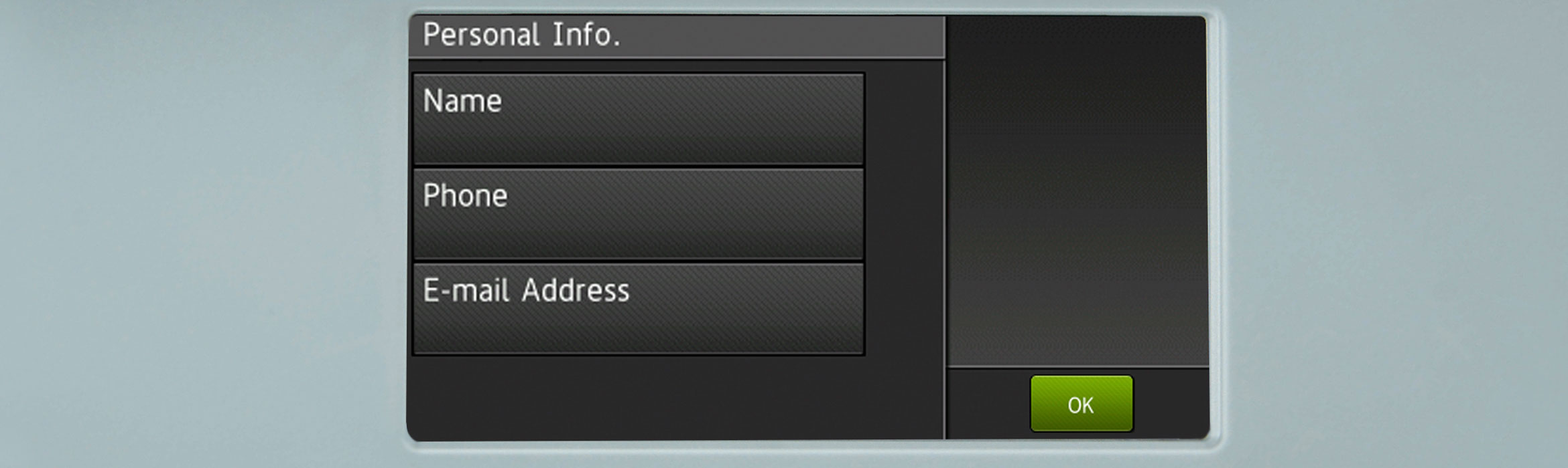 Brother multifunction printer touchscreen enter contact email address
