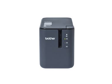 Brother PT-P900 serien etikettskrivere med USB og Wi-Fi og kablet nettverk. 