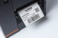 Barcode label printing from Brother TJ industrial printer