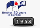 Logo Brother 50 år i Europa