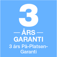 3 års garanti & 3 års På-Platsen-Garanti logo