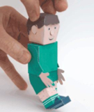 hånd holder figur