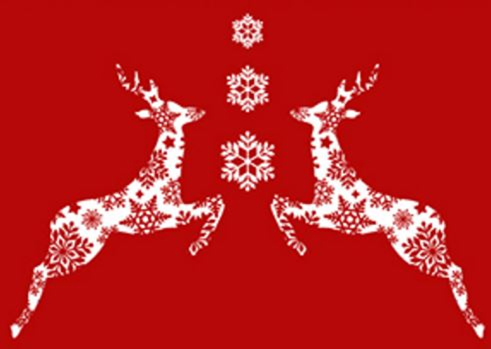 rensdyr julekort
