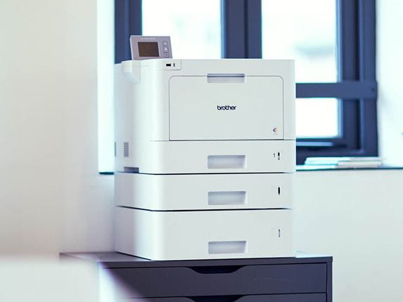 Brother-Drucker in einem KMU-Büro als Teil eines verwalteten Druckservice