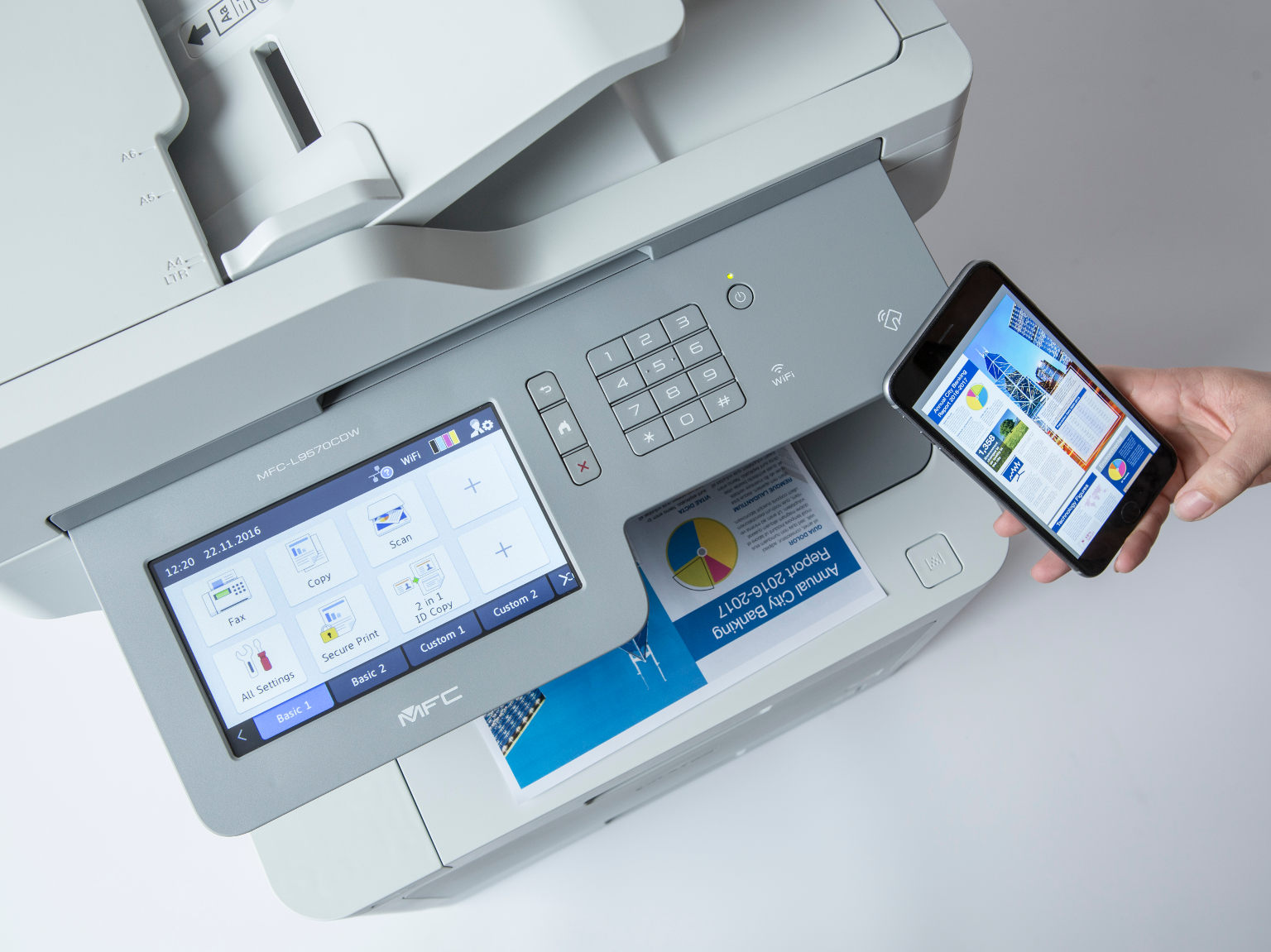 Impressora multifunções laser a cores MFC-L957CDW Brother