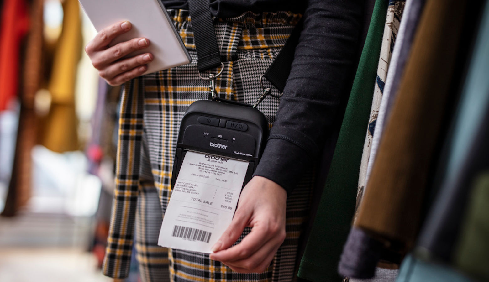 Impressoras portáteis RJ Lite Brother para retail