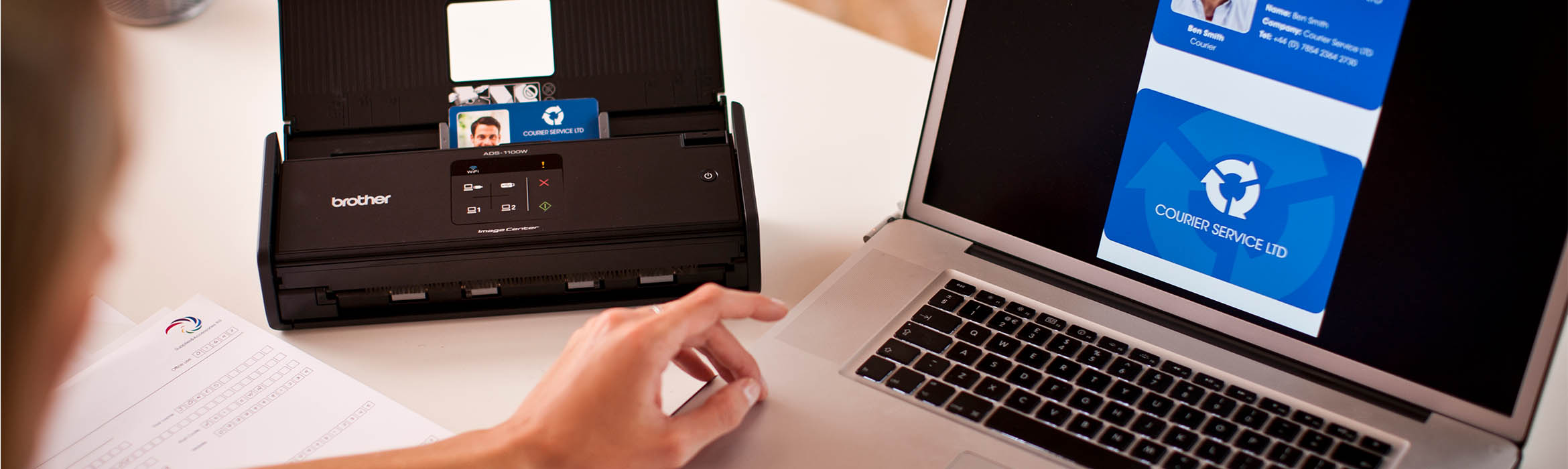 scanner on a desk