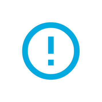 Blue exclamation mark