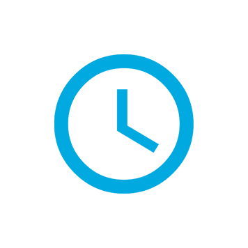 Blue clock icon