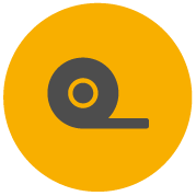 Icon for Pro-Tape showing a tape unrolling from the roll