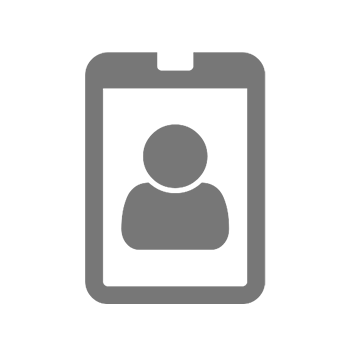 Grey ID card icon