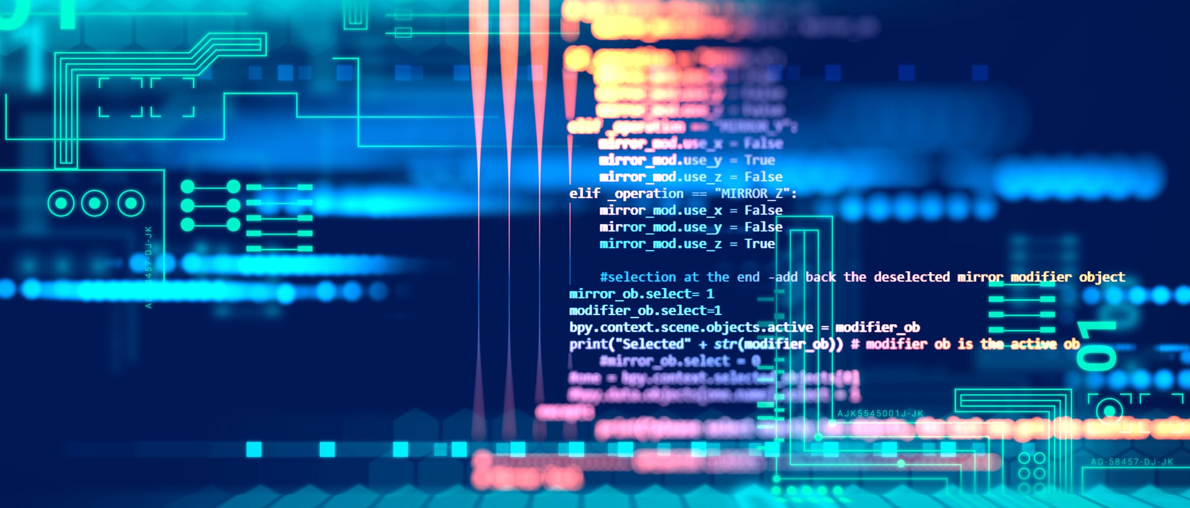 blue screen with javascript running